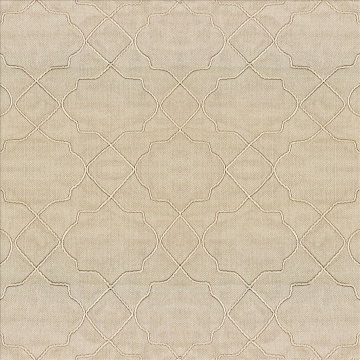 Moroccan Trellis Natural by Kasmir Fabric 5111 100% Polyester
 CHINA </p><p>Repeat: Horizontal: 7 4/8 inches and Vertical: 8 inches 57 - 59 - Fabric Carolina -