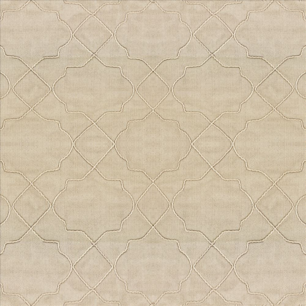 Moroccan Trellis Natural by Kasmir Fabric 5111 100% Polyester
 CHINA </p><p>Repeat: Horizontal: 7 4/8 inches and Vertical: 8 inches 57 - 59 - Fabric Carolina -
