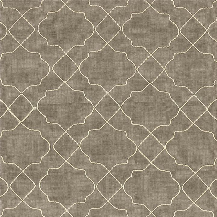 Moroccan Trellis Silver Cloud by Kasmir Fabric 5111 100% Polyester CHINA Not Tested Horizontal: 7 4/8 inches and Vertical: 8 inches 57 - 59 - Fabric Carolina -