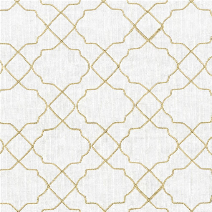Moroccan Trellis Snowflake by Kasmir Fabric 5111 100% Polyester CHINA Not Tested Horizontal: 7 4/8 inches and Vertical: 8 inches 57 - 59 - Fabric Carolina -