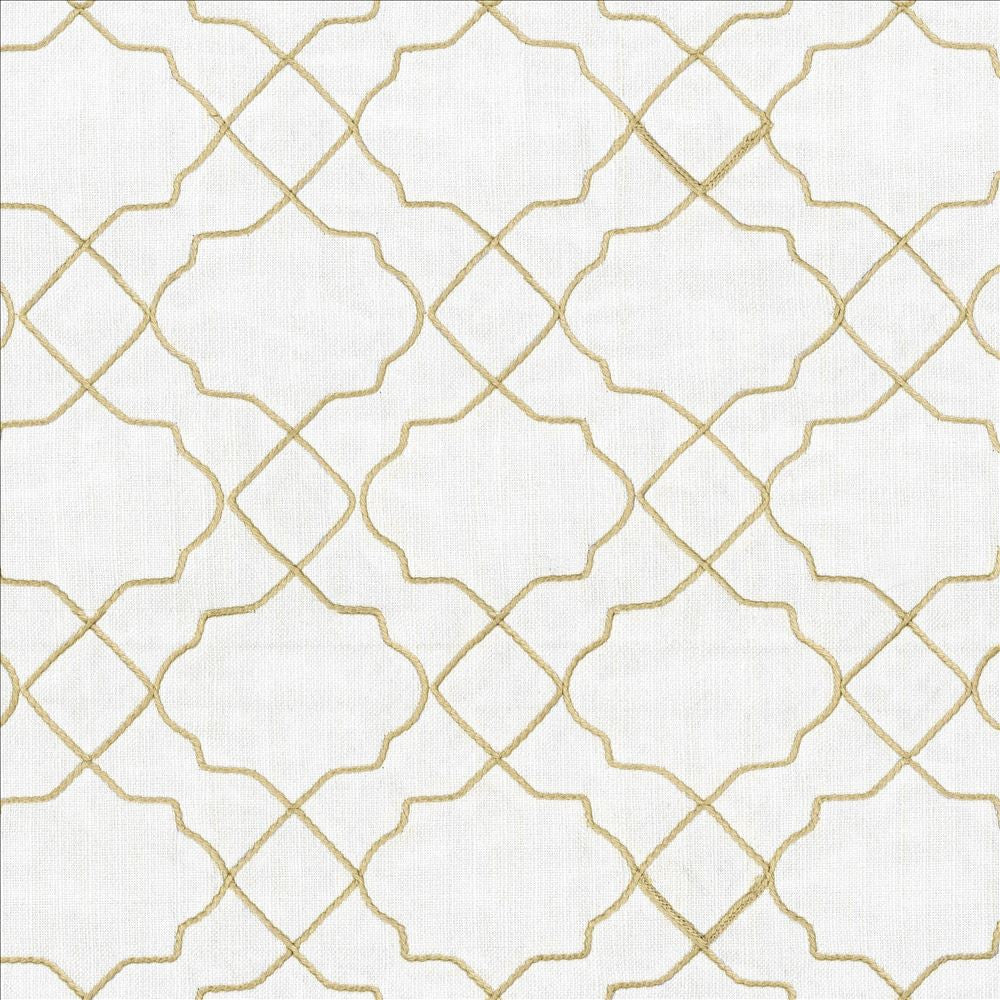 Moroccan Trellis Snowflake by Kasmir Fabric 5111 100% Polyester
 CHINA Not Tested Horizontal: 7 4/8 inches and Vertical: 8 inches 57 - Fabric Carolina -