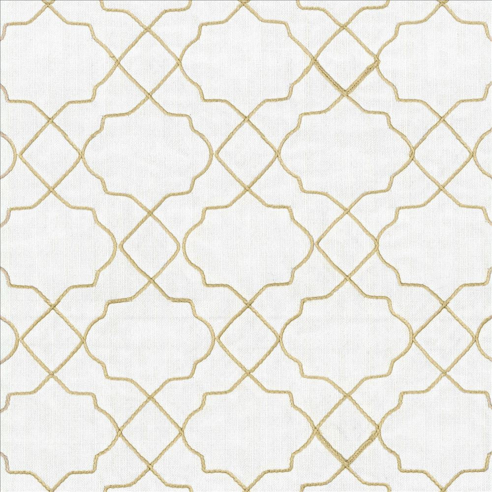 Moroccan Trellis Snowflake by Kasmir Fabric 5111 100% Polyester
 CHINA Not Tested </p><p>Repeat: Horizontal: 7 4/8 inches and Vertical: 8 inches 57 - Fabric Carolina -