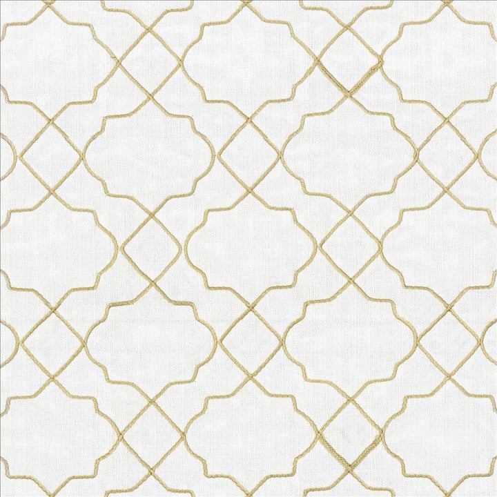Moroccan Trellis Snowflake by Kasmir Fabric 5111 100% Polyester
 CHINA Not Tested </p><p>Repeat: Horizontal: 7 4/8 inches and Vertical: 8 inches 57 - Fabric Carolina -