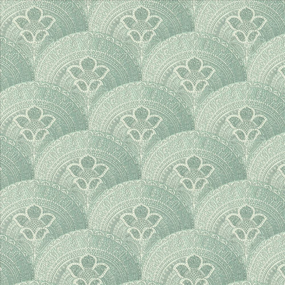 Mosaic Motif Lagoon  by Kasmir Fabric See sample 92% Ramie
8% Cotton
 FRANCE 10,000 Martindale Cycles </p><p>Repeat: Horizontal: 12 5/8 inches and Vertical: 12 5/8 inches 59  - Fabric Carolina -