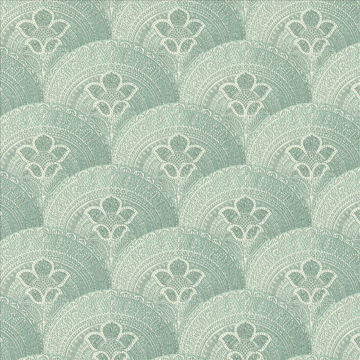 Mosaic Motif Lagoon  by Kasmir Fabric See sample 92% Ramie
8% Cotton
 FRANCE 10,000 Martindale Cycles </p><p>Repeat: Horizontal: 12 5/8 inches and Vertical: 12 5/8 inches 59  - Fabric Carolina -