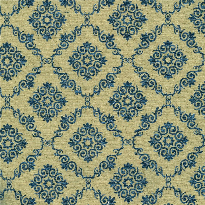 Mosler Trellis Prussian by Kasmir Fabric 8001 75% Polyester
25% Rayon
 CHINA 30,000 Wyzenbeek Double Rubs </p><p>Repeat: Horizontal: 4 inches and Vertical: 4 inches 54 - Fabric Carolina -