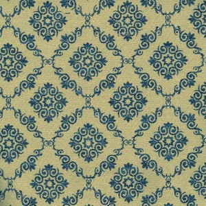 Mosler Trellis Prussian by Kasmir Fabric