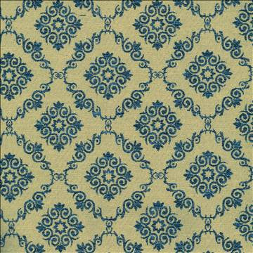 Mosler Trellis Prussian by Kasmir Fabric 8001 75% Polyester 25% Rayon CHINA 30,000 Wyzenbeek Double Rubs H: 4 inches, V: 4 inches 54 - 56 - Fabric Carolina - Kasmir