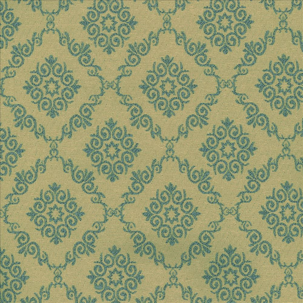 Mosler Trellis Seafoam by Kasmir Fabric 8001 75% Polyester
25% Rayon
 CHINA </p><p>Repeat: Horizontal: 4 inches and Vertical: 4 inches 54 - 56 - Fabric Carolina -