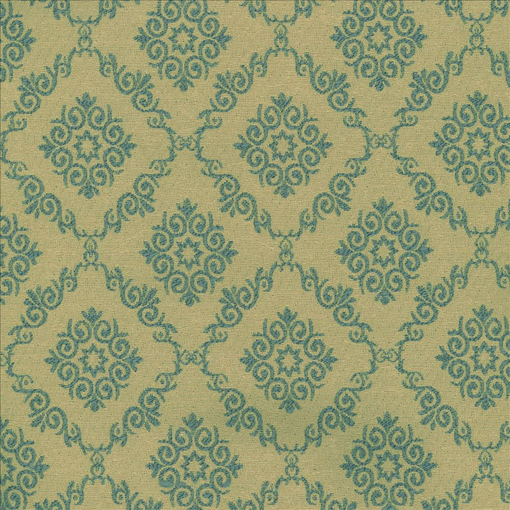 Mosler Trellis Seafoam by Kasmir Fabric 8001 75% Polyester 25% Rayon CHINA 30,000 Wyzenbeek Double Rubs Horizontal: 4 inches and Vertical: 4 inches 54 - 56 - Fabric Carolina -