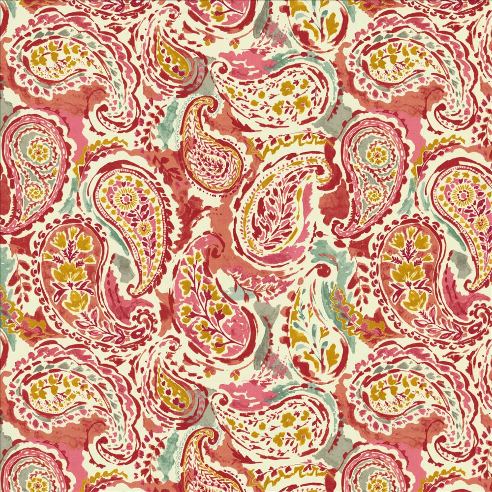 Mughal Rose by Kasmir Fabric 5155 100% Cotton USA 15,000 Wyzenbeek Double Rubs Horizontal: 27 inches and Vertical: 27 inches 54 - Fabric Carolina -
