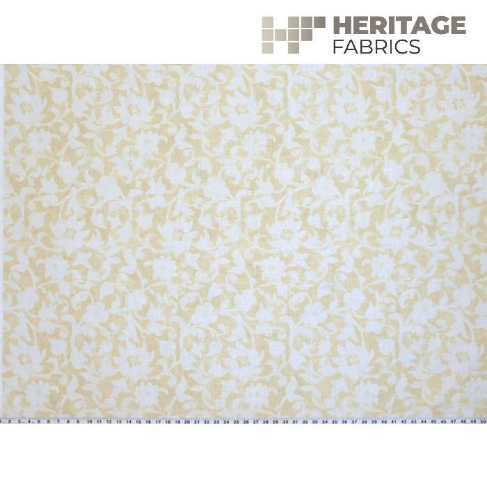 Mustique Marigold by Heritage Fabric - 72% Polyester; 28% Cotton India 51,000 Horizontal: 11" and Vertical: 21" 54" - Fabric Carolina -