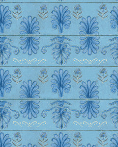 MYKONOS VILLA MOTIF Azure Wallpaper (WP30041) by Mind The Gap