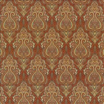 Nagina Cayenne by Kasmir Fabric 5121 100% Cotton UAE 30,000 Wyzenbeek Double Rubs H: 9 inches, V: 17 4/8 inches 54 - 55 - Fabric Carolina - Kasmir