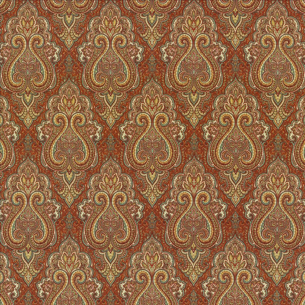 Nagina Cayenne by Kasmir Fabric 5121 100% Cotton
 UAE </p><p>Repeat: Horizontal: 9 inches and Vertical: 17 4/8 inches 54 - 55 - Fabric Carolina -
