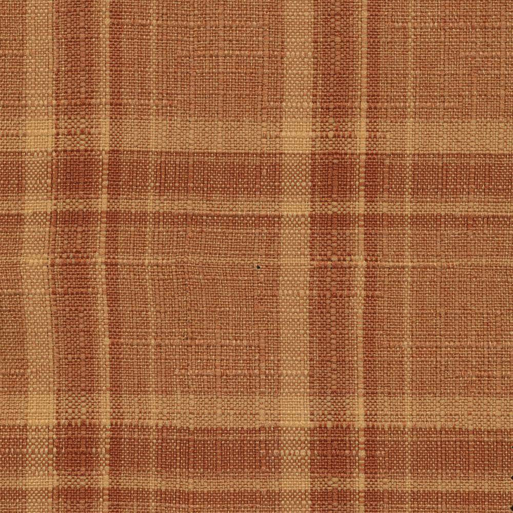 Nantucket Plaid Cinnamon by Kasmir Fabric 1375 TAIWAN Not Tested H: 2 inches, V:2 1/8 inches 54 - 55 - Fabric Carolina - Kasmir