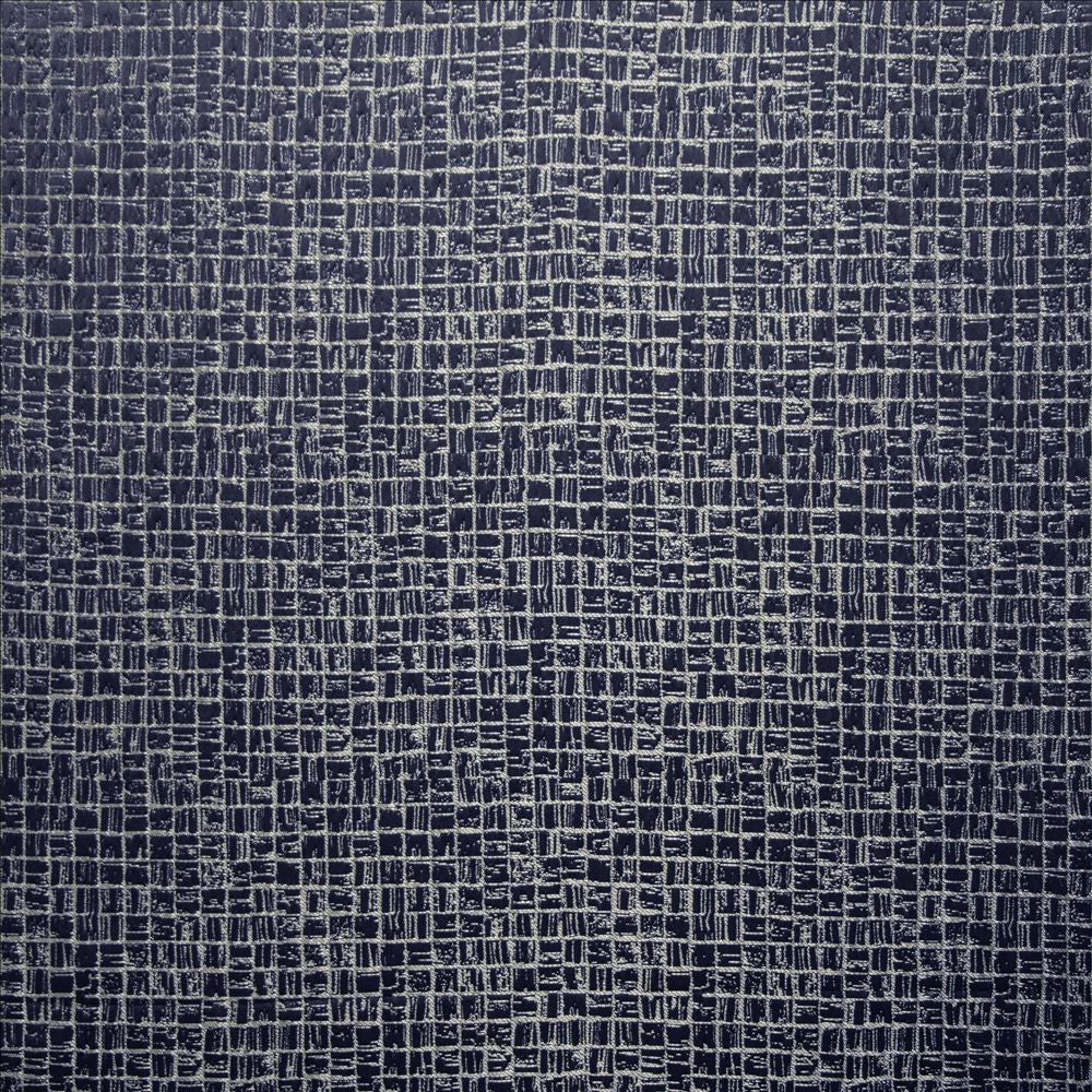 Nemours Indigo by Kasmir Fabric 5145 100% Polyester INDIA Not Tested Horizontal: 3/8 inches and Vertical: 3/8 inches 54 - Fabric Carolina -