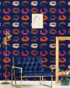 NEON KISS Indigo Wallpaper (WP20380) by Mind The Gap