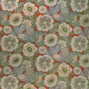 Nepal Garden Flame by Kasmir Fabric