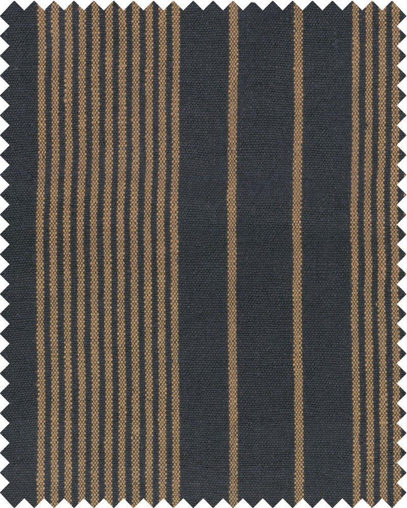 NEWPORT STRIPES Heavy Linen (FB00079) by Mind The Gap | FB00079 | WOODSTOCK '69 LIFESTYLE COLLECTION | Gunmetal Grey, Taupe | Fabric Carolina | https://www.fabriccarolina.com/