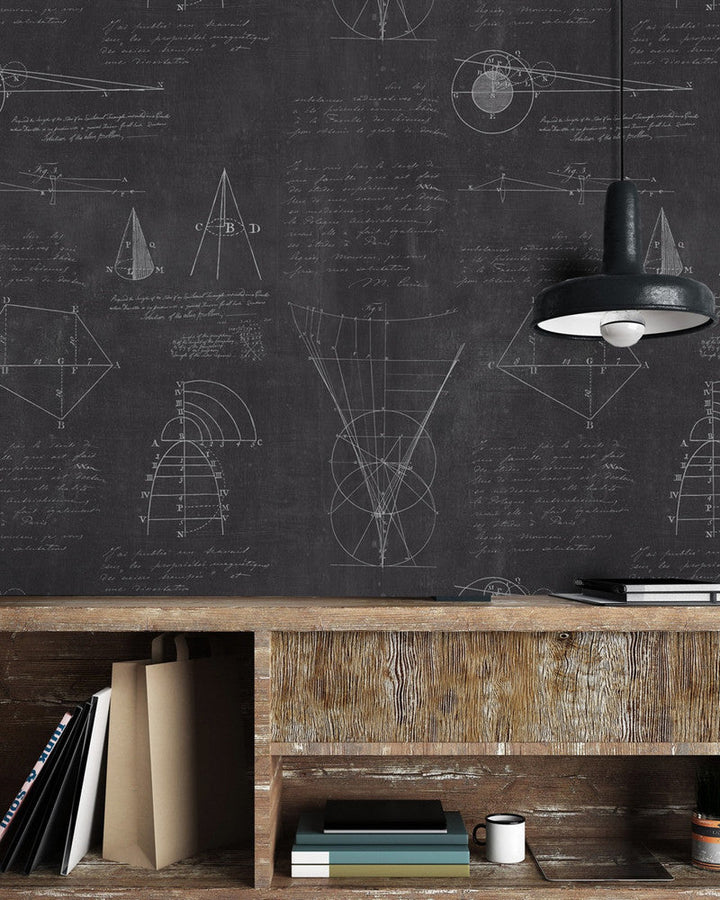 Newton Geometry Premium Wallpaper by Mind the Gap Designer Wallpaper WALLPAPER DESIGNER COLLECTION Non-woven Made in Europe Paste the wall 3 rolls x 20.5 x 3.25 yards - Swanky Fabrics -