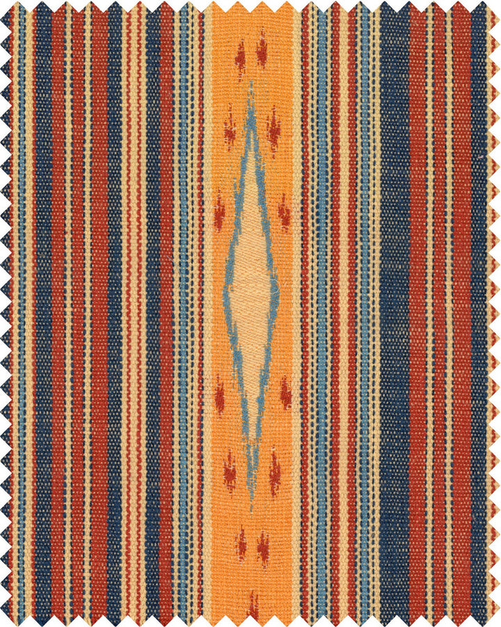 NEYSHABOUR Woven Fabric (FB00083) by Mind The Gap | FB00083 | WOODSTOCK '69 LIFESTYLE COLLECTION | Blue, Orange, Red, Yellow | Fabric Carolina | https://www.fabriccarolina.com/