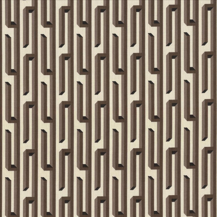 Nobu Fret Chocolate by Kasmir Fabric 5084 100% Cotton
 USA 12,000 Wyzenbeek Double Rubs </p><p>Repeat: Horizontal: 3 2/8 inches and Vertical: 4 4/8 inches 54 - Fabric Carolina -
