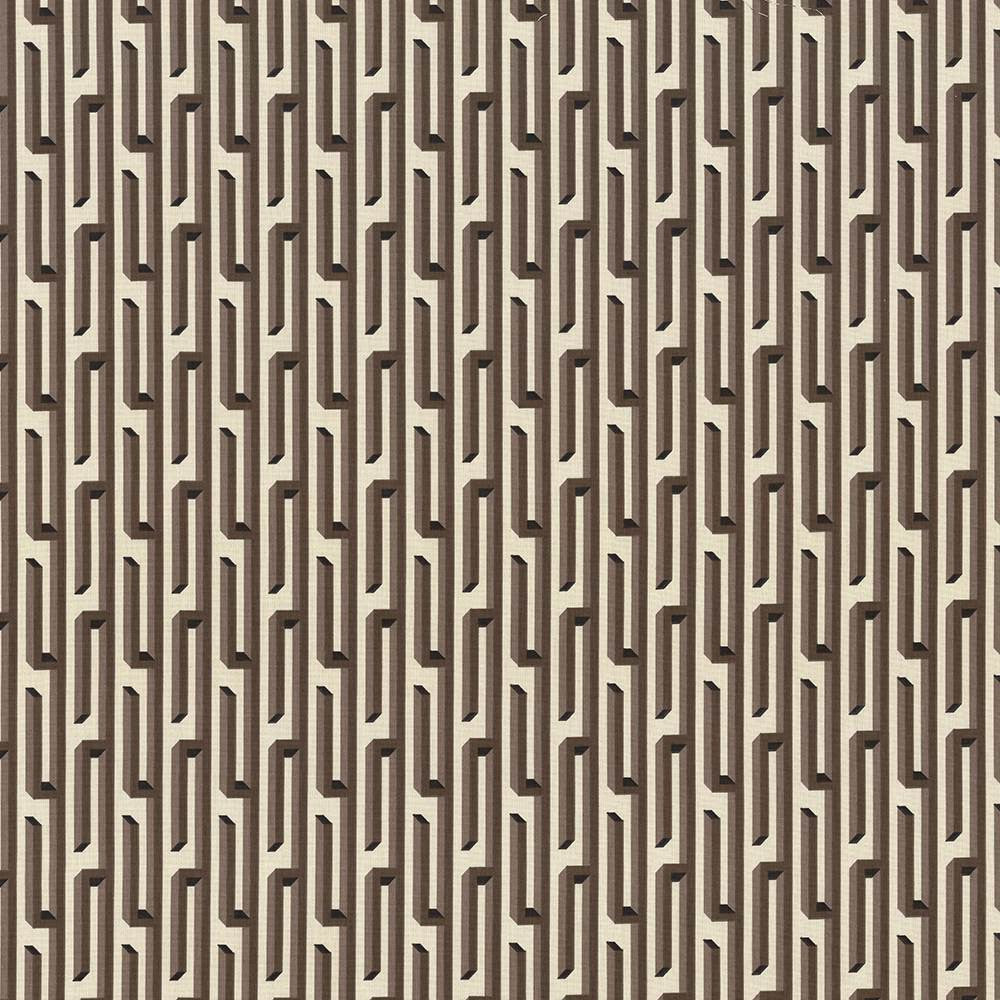 Nobu Fret Chocolate by Kasmir Fabric 5084 100% Cotton
 USA </p><p>Repeat: Horizontal: 3 2/8 inches and Vertical: 4 4/8 inches 54 - Fabric Carolina -