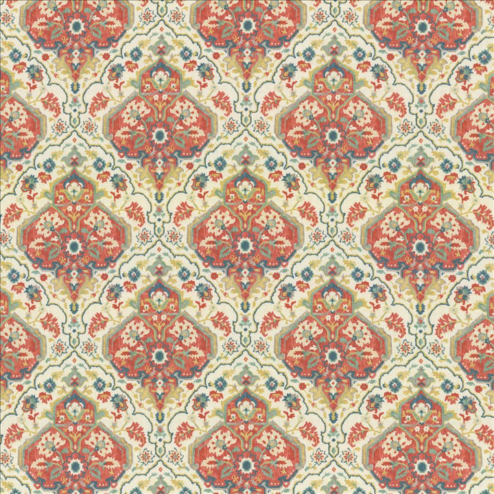 Noteworthy Pimento by Kasmir Fabric 1468 100% Polyester
 INDIA </p><p>Repeat: Horizontal: 13 4/8 inches and Vertical: 18 inches 54 - Fabric Carolina -