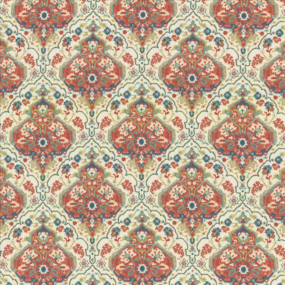 Noteworthy Pimento by Kasmir Fabric 1468 100% Polyester
 INDIA </p><p>Repeat: Horizontal: 13 4/8 inches and Vertical: 18 inches 54 - Fabric Carolina -
