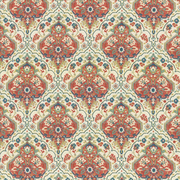 Noteworthy Pimento by Kasmir Fabric 1468 100% Polyester
 INDIA </p><p>Repeat: Horizontal: 13 4/8 inches and Vertical: 18 inches 54 - Fabric Carolina -