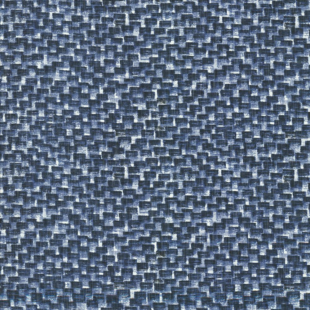 Notion Blue by Kasmir Fabric 1458 54% Cotton
46% Polyester
 CHINA </p><p>Repeat: Horizontal: 9 2/8 inches and Vertical: 8 2/8 inches 57 - Fabric Carolina -