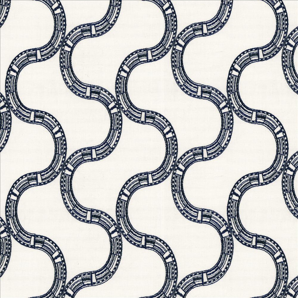Nubia Navy by Kasmir Fabric 1463 80% Cotton
20% Rayon
 INDIA 15,000 Wyzenbeek Double Rubs Horizontal: 6 2/8 inches and Vertical: 7 4/8 inches 54 - Fabric Carolina -