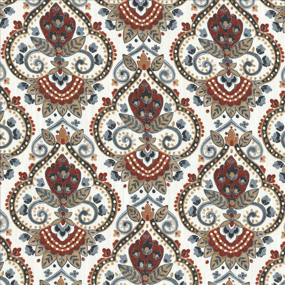 Nules Americana  by Kasmir Fabric 1477 67% Viscose 33% Linen  SPAIN  </p><p>Repeat: Horizontal: 13 4/8 inches and Vertical: 12 6/8 inches 54  - Fabric Carolina -