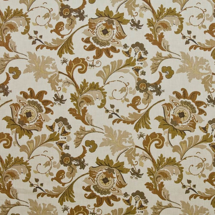 Oak Brook Park Mocha by Kasmir Fabric 1403 100% Cotton PAKISTAN Not Tested Horizontal: 27 4/8 inches and Vertical: 27 inches 53 - 54 - Fabric Carolina -