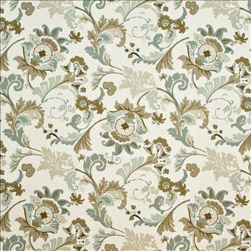 Oak Brook Park Surf by Kasmir Fabric 1403 100% Cotton PAKISTAN Not Tested H: 27 4/8 inches, V: 27 inches 53 - 54 - Fabric Carolina - Kasmir