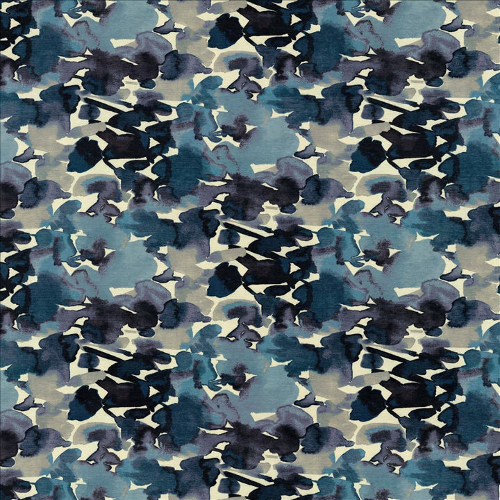 Oakhurst Indigo by Kasmir Fabric 1454 100% Polyester
 CHINA 15,000 Wyzenbeek Double Rubs Horizontal: 27 4/8 inches and Vertical: 25 inches 54 - Fabric Carolina -