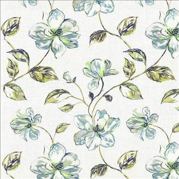 Ode To Joy Azure by Kasmir Fabric 8005 100% Linen INDIA Not Tested H: 25 5/8 inches, V: 31 4/8 inches 51 - 54 - Fabric Carolina - Kasmir