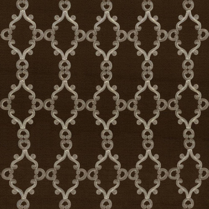 Odette Chocolate by Kasmir Fabric 5068 CHINA Not Tested H: 5 inches, V:7 6/8 inches 57 - 58 - Fabric Carolina - Kasmir