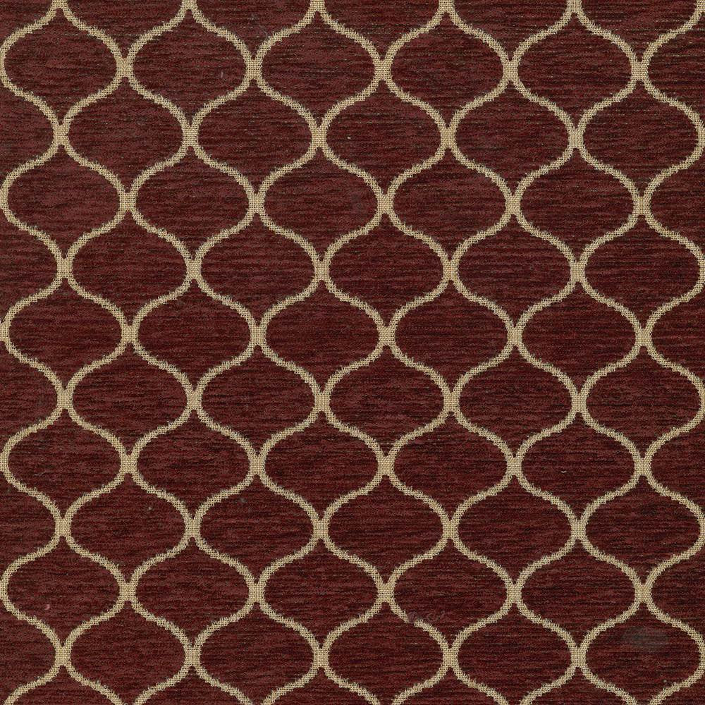 Ogee Trellis Crimson by Kasmir Fabric 5071 100% Polyester
 CHINA </p><p>Repeat: Horizontal: 1 6/8 inches and Vertical: 1 6/8 inches 56 - 59 - Fabric Carolina -
