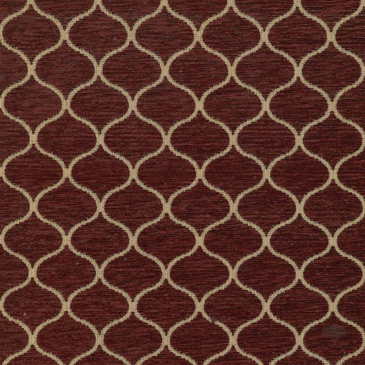 Ogee Trellis Crimson by Kasmir Fabric 5071 100% Polyester
 CHINA </p><p>Repeat: Horizontal: 1 6/8 inches and Vertical: 1 6/8 inches 56 - 59 - Fabric Carolina -