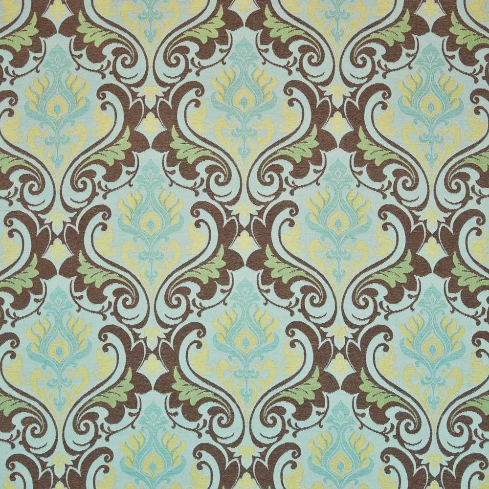 Oishii Turquoise by Kasmir Fabric 1406 CHINA 15,000 Wyzenbeek Double Rubs H: 14 4/8 inches, V:19 inches 54 - Fabric Carolina - Kasmir