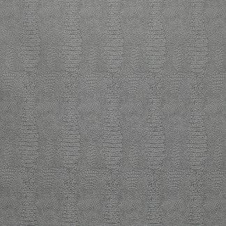 Okefenokee Grey 5112211002 by Carole Fabric Exclusive Sterling Noir 100% Polyester Woven In Usa H: 10 1/2"V, 4 1/2"H  54" Minimum (See sample for specifics) - Fabric Carolina - Carole Exclusive