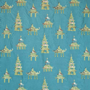 Old Shanghai Turquoise by Kasmir Fabric