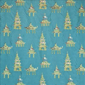 Old Shanghai Turquoise by Kasmir Fabric 1406 44% Rayon 30% Nylon 26% Polyester CHINA 12,000 Wyzenbeek Double Rubs H: 28 inches, V: 22 4/8 inches 54 - Fabric Carolina - Kasmir