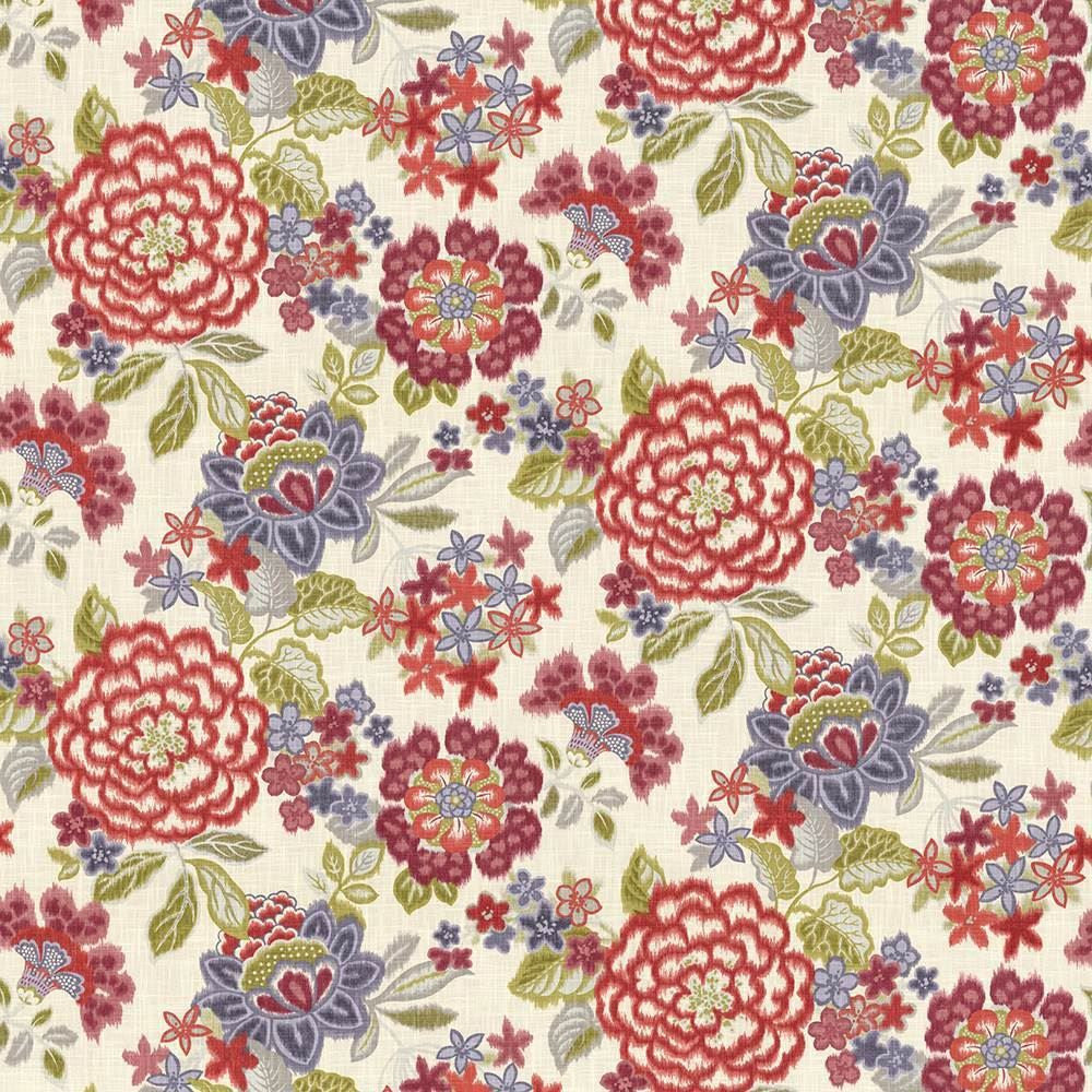 Oleana Pomegranate by Kasmir Fabric 5064 100% Cotton
 USA </p><p>Repeat: Horizontal: 54 inches and Vertical: 25 2/8 inches 54 - Fabric Carolina -