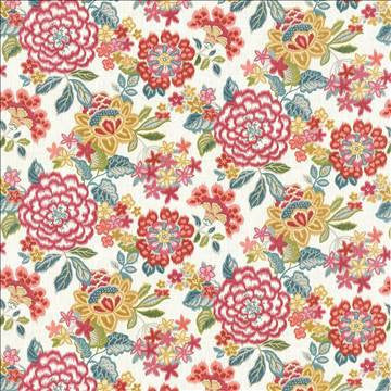 Oleana Rose by Kasmir Fabric 5064 100% Cotton USA 15,000 Wyzenbeek Double Rubs H: 54 inches, V: 25 2/8 inches 54 - Fabric Carolina - Kasmir