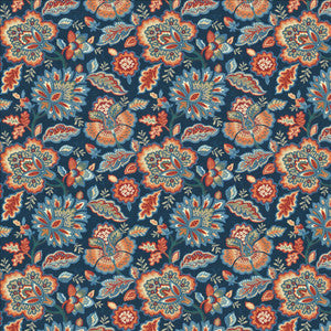 Orchard Street Navy by Kasmir Fabric