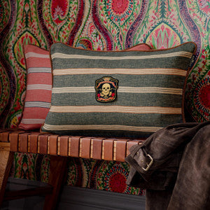 OREGON STRIPES Denim Washed Cushion (LC40157) by Mind The Gap