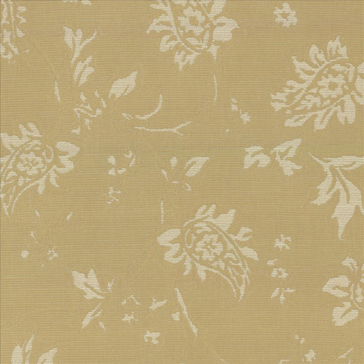 Oriental Vine Io Brass by Kasmir Fabric 1413 100% Acrylic USA 12,000 Wyzenbeek Double Rubs Horizontal: 27 6/8 inches and Vertical: 25 4/8 inches 54 - Fabric Carolina -